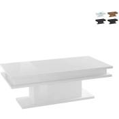 Table basse blanche 100x55cm salon moderne design Little Big Couleur: Blanc brillant