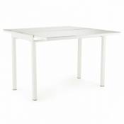 Table extensible compact plateau verre blanc - AGATE