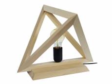 Tétraèdre c - lampe a poser géométrique bois naturel 65745