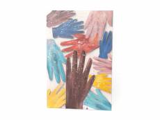 Toile mains colorées 60x90 cm