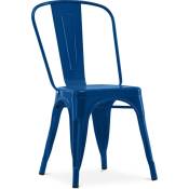 Tolix Style - Chaise de salle à manger - Design industriel - Acier - Nouvelle édition - Stylix Bleu foncé - Acier - Bleu foncé