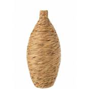 Vase décoratif en bois de jacinthe d'eau naturel 24x24x58