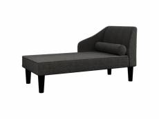 Vidaxl canapé-lit à 2 places noir tissu