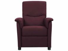 Vidaxl fauteuil inclinable électrique violet tissu