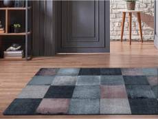 Vintage - tapis à carreaux patchwork - rose & gris 080 x 150 cm COSTA801503526PINK