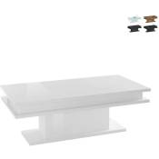 Web Furniture - Table basse blanche 100x55cm salon moderne design Little Big Couleur: Blanc brillant