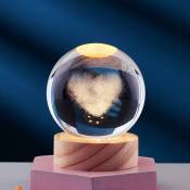 Yozhiqu - Veilleuse boule de cristal, globe en cristal