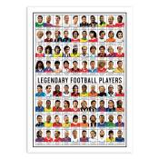 Affiche 50x70 cm - Legendary Football Players -