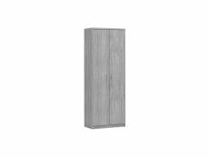 Armoire, collection spaci, 2 portes, 72x148 cm, coloris chêne gris