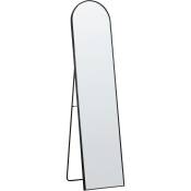 Beliani - Miroir sur Pied 36 x 150 cm Ovale Encadré Support Pleine Longueur Noir Bagnolet - Noir