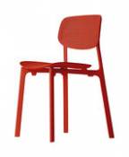 Chaise empilable Colander / Polypropylène perforé - Kristalia rouge en plastique