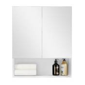Clipop - Armoire de salle de bain avec miroir et 2 portes, 50 x 13 x 60 cm Armoire de rangement