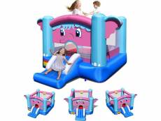 Costway château gonflable petit elephant 3 en 1 avec toboggan et aire de saut, convient pour 1-3 enfants de 3 a 10 ans, charge max 136kg,meilleur cade