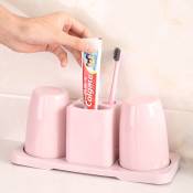 Couple tasse créative salle de bain porte-brosse à dents ensemble de lavage dentifrice tasse ensemble（Poudre Nordique）