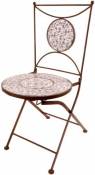 Esschert Design - Chaise de jardin fer forgé et céramique