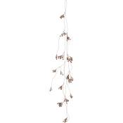 Guirlande à suspendre de mini fleurs artificielles marron H80