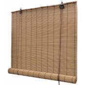 Helloshop26 - Store enrouleur bambou brun 150 x 220 cm fenêtre rideau pare-vue volet roulant - Marron