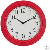 Horloge à moulures - verre - D30 cm Atmosphera créateur d'intérieur - Rouge