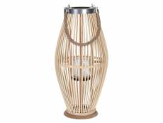 H&s collection lanterne 24x48 cm bambou naturel