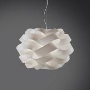 Iperbriko - Lampe à suspension une lumière cloud Blanc diamètre 28x h18 cm