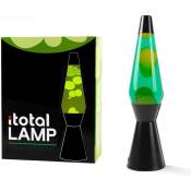 ITotal XL2341 Lampe à Lave 36 cm avec Base Noire, Liquide Vert et Cire Jaune
