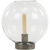 Lampe à poser Round glass en verre - Anthracite