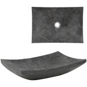 Lavabo 50 x 35 x 12 cm Marbre Noir - Noir