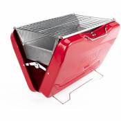 Mox Koffergrill Barbecue au charbon de bois bbq Barbecue de camping valise rouge Griller compact - Taino