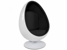 Paris prix - fauteuil design "eggs" 133cm blanc & noir