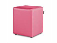 Pouf cube similicuir fuchsia 1 unité 3790475