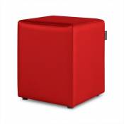 Pouf Cube Similicuir pour Extérieur ou Intérieur Rouge 1 unité rouge - rouge