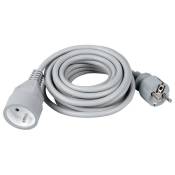 Rallonge électrique grise 2P+T - Câble 3G1,5 mm² - 10 m - Dhome