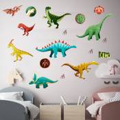 Stickers muraux dinosaures pour chambre de garçon,