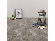 Stylé matériaux de construction gamme saint john’s planche de plancher pvc autoadhésif 5,11 m² noir marbre