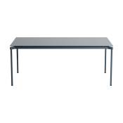 Table à manger d'extérieur gris bleu 90x180cm Fromme