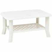 Table basse Blanc 90 x 60 x 46 cm Plastique Vidaxl