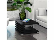 Table basse design - ariene - 60x60 cm - noir mat