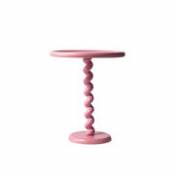 Table d'appoint Twister / Ø 46 x H 56 cm - Fonte aluminium - Pols Potten rose en métal