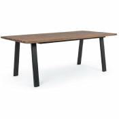 Table d'extérieur 200x100 cm en bois d'acacia avec