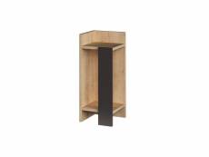 Table de chevet elos gauche 27 cm - bois naturel et gris anthracite