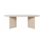 Table en bois ovale beige 220 cm Mingle - Ferm Living
