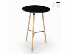 Table haute pour tabourets design scandinave en bois