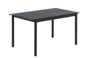 Table rectangulaire Linear / Acier - 140 x 75 cm - Muuto noir en métal