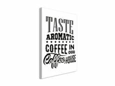Tableau - taste aromatic coffee in our coffee house (1 part) vertical-80x120 A1-N8936-XXL