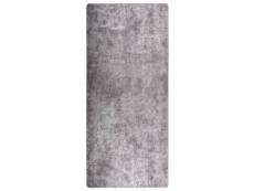 Tapis lavable antidérapant 80x300 cm gris