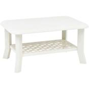 Vidaxl - Table basse Blanc 90 x 60 x 46 cm Plastique