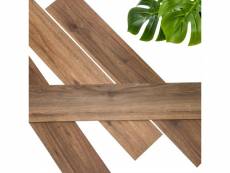 Wallart planches d'aspect de bois chêne naturel marron sellerie 432695