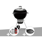 Weber - Barbecue Master-Touch gbs 57 cm Noir + Kit Cheminée + Plancha