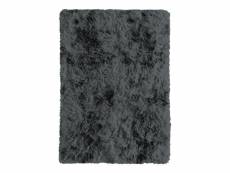 Yogi effect - tapis extra-doux effet tie and dye gris foncé 160x230