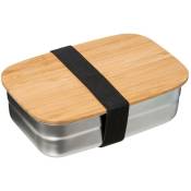 5five - lunch box inox couvercle bambou 0,85l - Argent